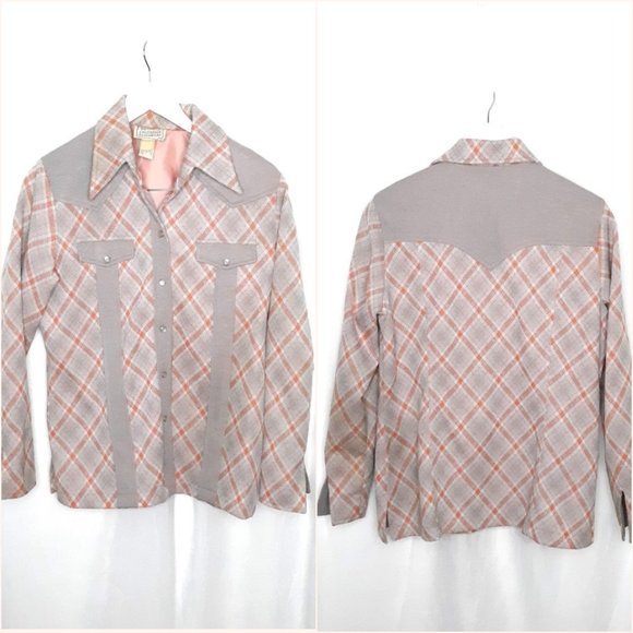 Vintage 1950's H Bar C California Ranchwear Gabardine Jacket Pearl Snaps - Picture 1 of 12